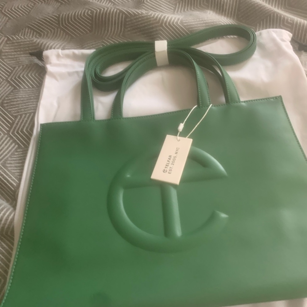 Green Telfar medium bag
